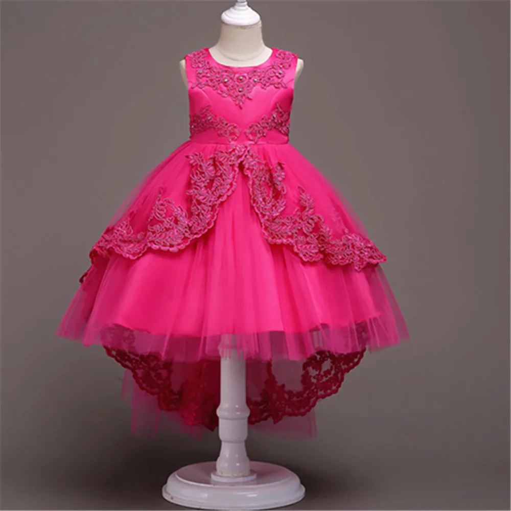 Vestidos de tule da menina de flor vestidos de noiva de renda saia rosa vestidos de meninas de flores em estoque