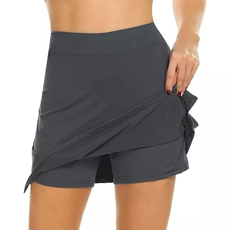 Damen aktiven leichten Rock Laufen Tennis Golf Workout Sport Hot Sale Mode Skorts mit Unterwäsche für 2024 Sommer Damen