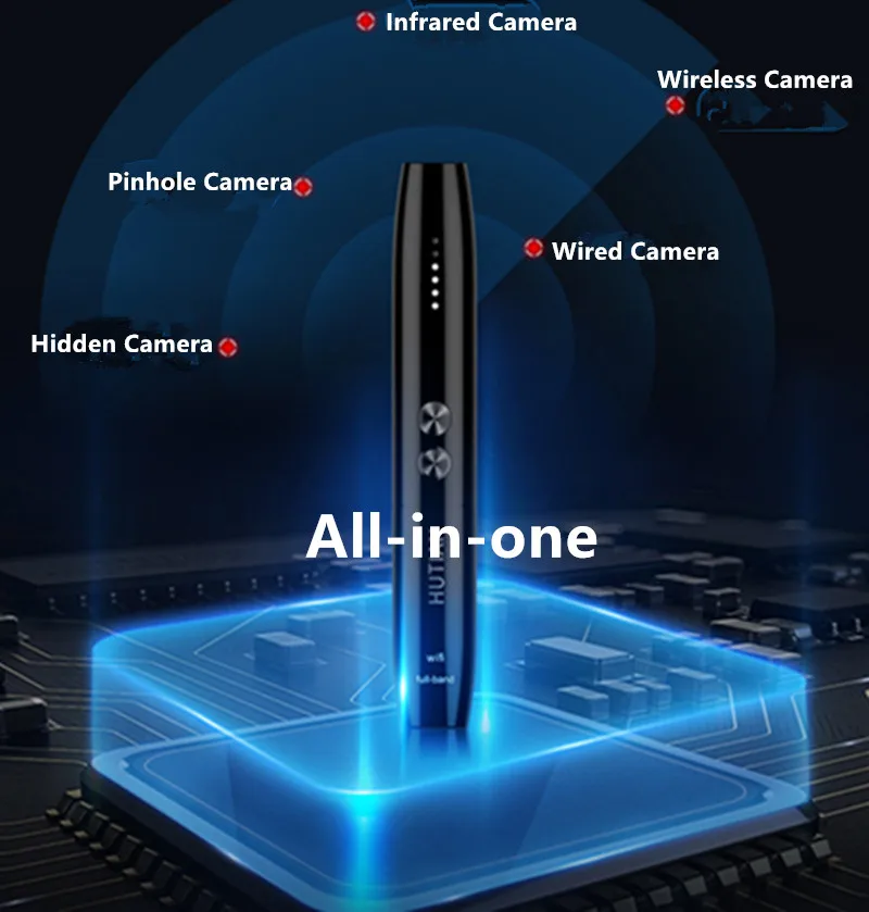 Anti Spy Camera Pen Detector Wireless RF Signal Eavesdropping Pinhole Hidden Cam Audio Bug GSM GPS Wiretapping Device Scanner