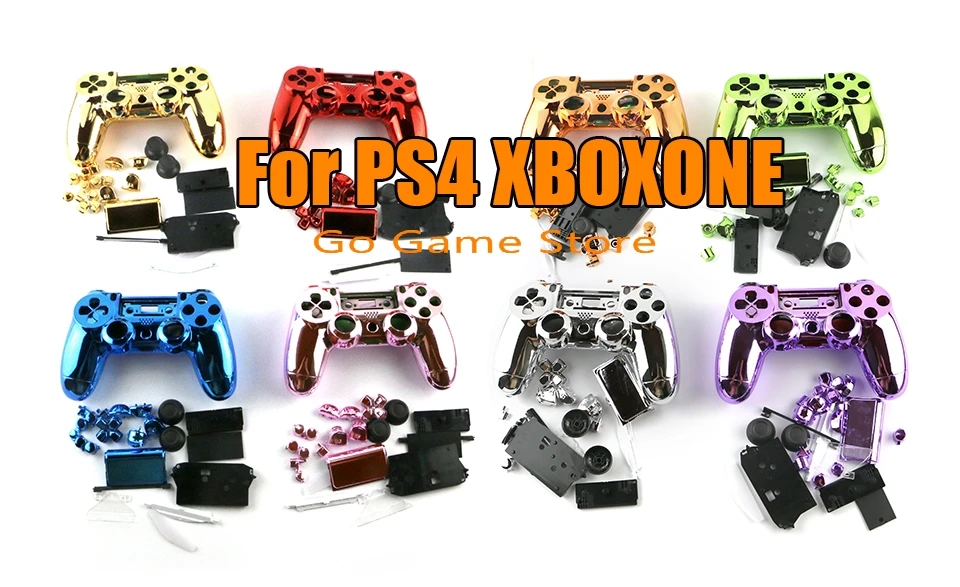 

10sets For PS4 Wireless Controller with button parts 8 colors Chrome Shell Case controller shell case