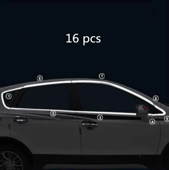 Car styling stainless steel glass window garnish pillar middle column trim for Suzuki S-cross SX4 2015 2016 2017