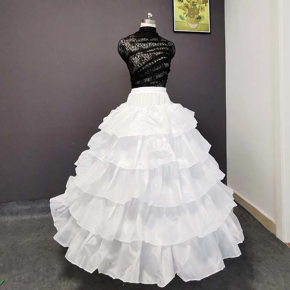 High Quality Ruffle Petticoat 4 Hoops Crinoline Underskirt for Ball Gown Wedding Dress Big Crinoline Wedding Accessories