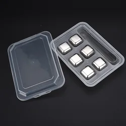 Stainless Steel Square Ice Grain, Quick-Frozen, Whisky, Ice Tartar, Creative Gift Kit, 27mm 304