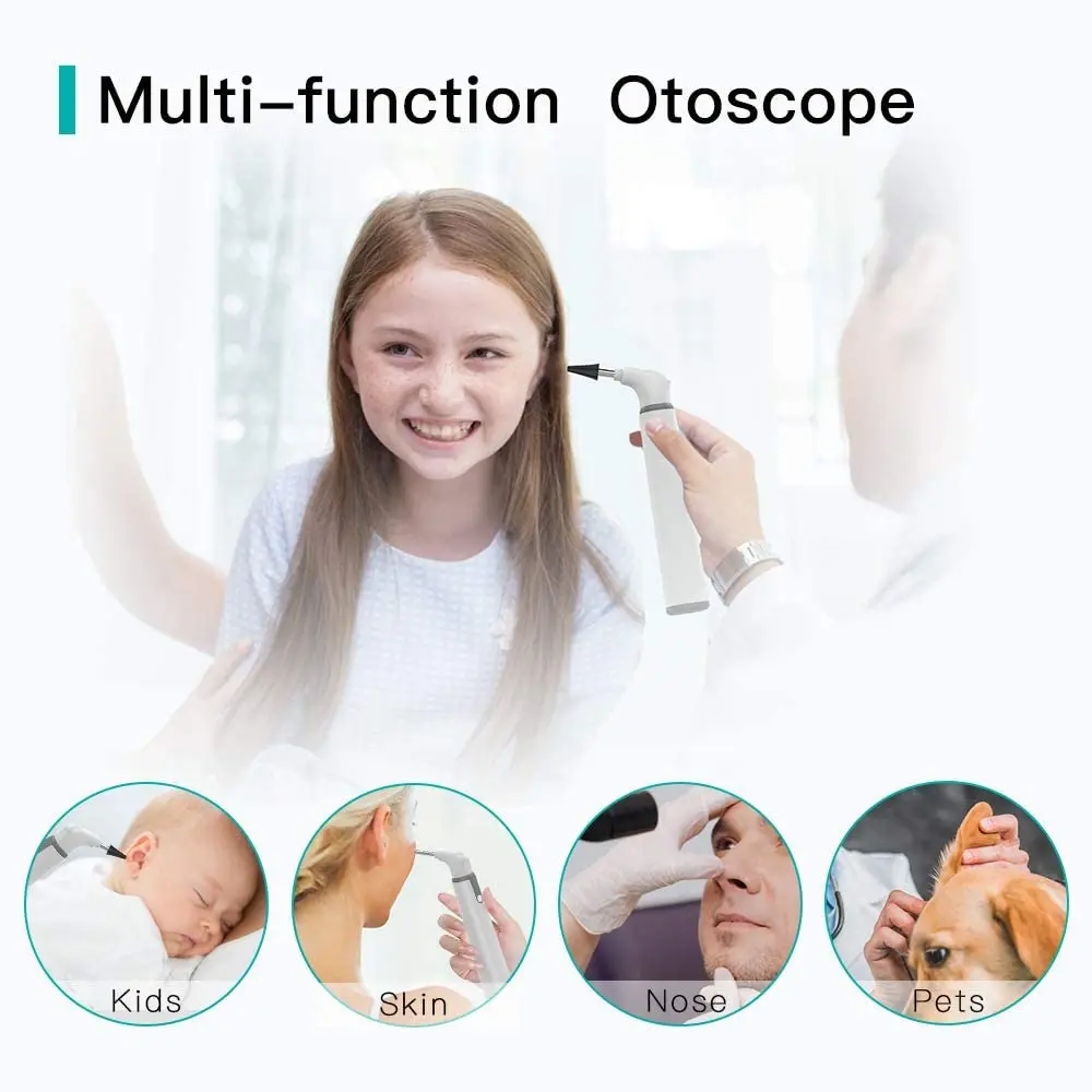 Otoscopio de oído con WIFI para niños y adultos, endoscopio Digital de inspección de 2MP, limpiador de cera de oído, Android y iPhone, 3,9mm, 1 unidad, 2 unidades