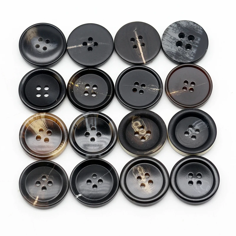 New 10pcs Resin 4 holes Buttons Sewing accessories Size Complete for clothing Decorative Plastic Buttons Handmade DIY