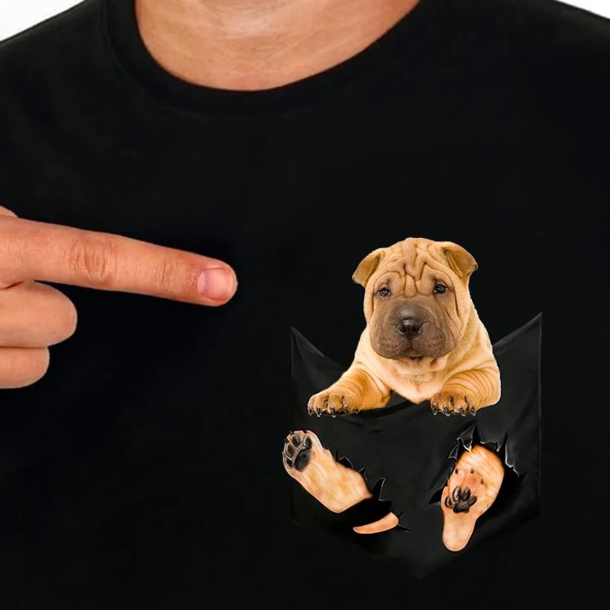 Cotton T-Shirt Fashion Brand Summer Pocket Bull Terrier Printed T-shirt Men Women Casual T-Shirts Hip Hop Tops Funny Cotton Tees