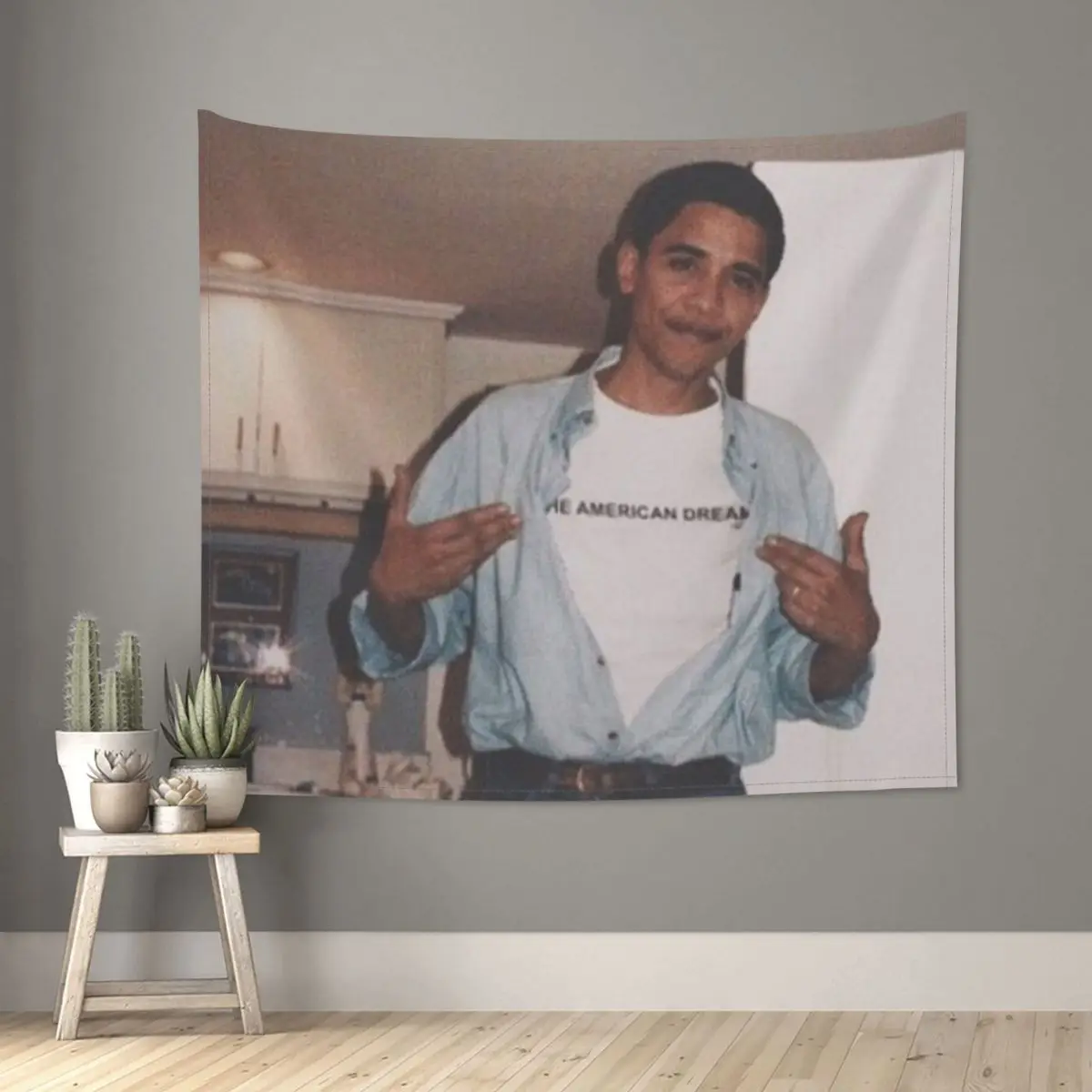 Obama The American Dream Tapestry Wall Hanging Hippie Polyester Wall Tapestry INS Blanket Room Decor Wall Cloth