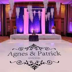 Wedding Dance Floor Vinyl Decal Custom Name & Date Wall Stickers Wedding Signs Birthday Party Gift Personalized Removable 4498