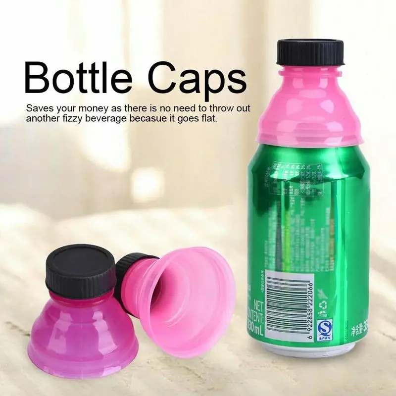 Reusable Plastic Beer Water Dispenser Lid Protector Caps Cover Bottle Soda Saver Can Fashion Accessories images - 6