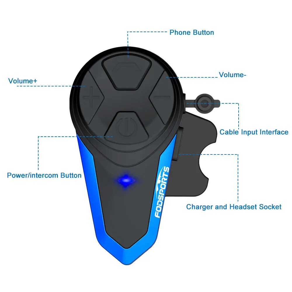 Fodsports 2 ks BT-S3 motocykl helma interkom Bluetooth náhlavní vodotěsný intercomunicador brian wayne transeau interphone s FM rádio