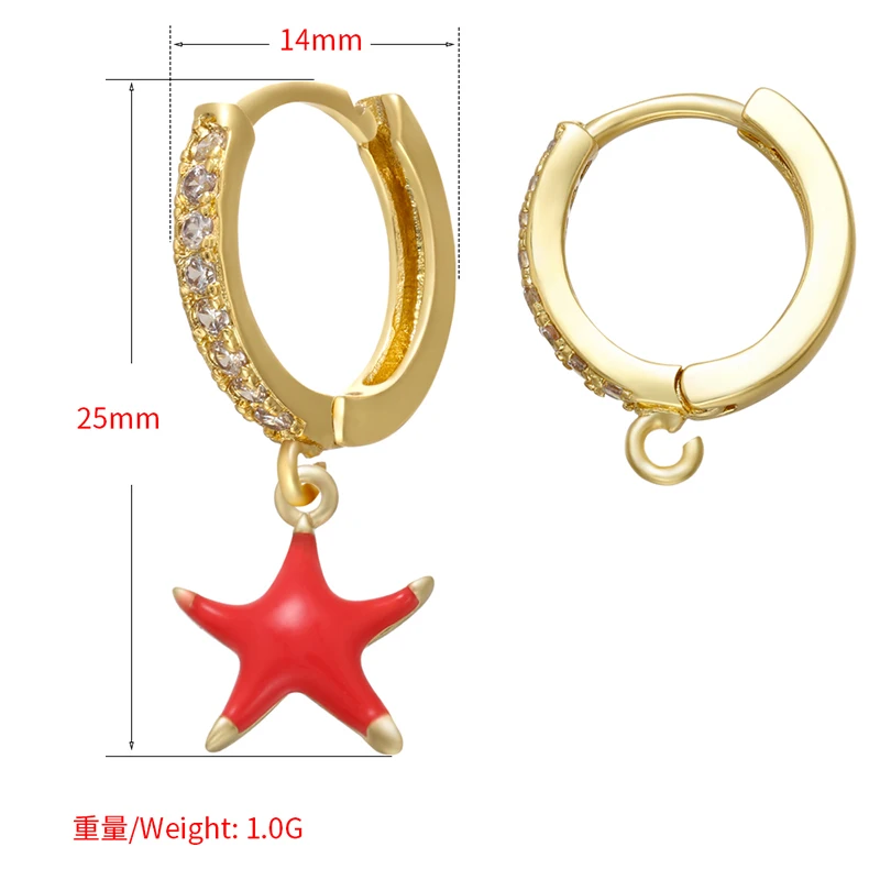 HECHENG 1piece  mini star earring wholesale for women cross conch neon colorful style jewelry accessories fashion 2020