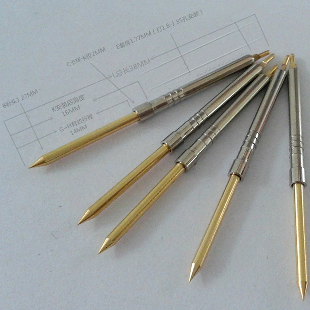 PH-3B Test Needle 1.29MM Pointed Probe PH-3B Test Needle 38MM Long Probe Integrated Spring pointed Needle 50pcs