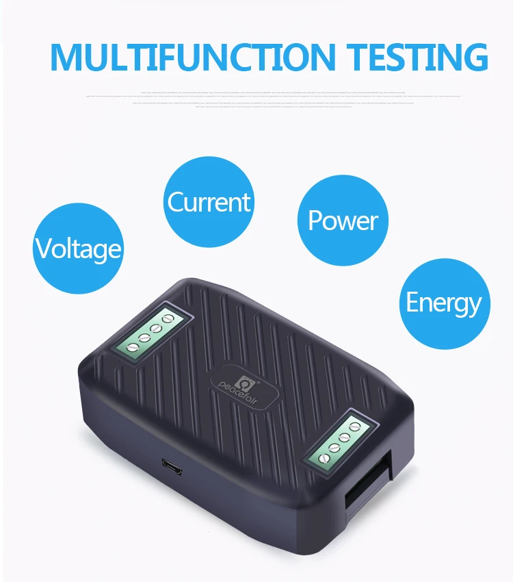 Peacefair PZEM-017 12V 300V 200A Voltmeter Amperemeter RS485 Modbus Volt Amp Strom Power Energie Auto Spannung Detektor mit USB – Detail 3