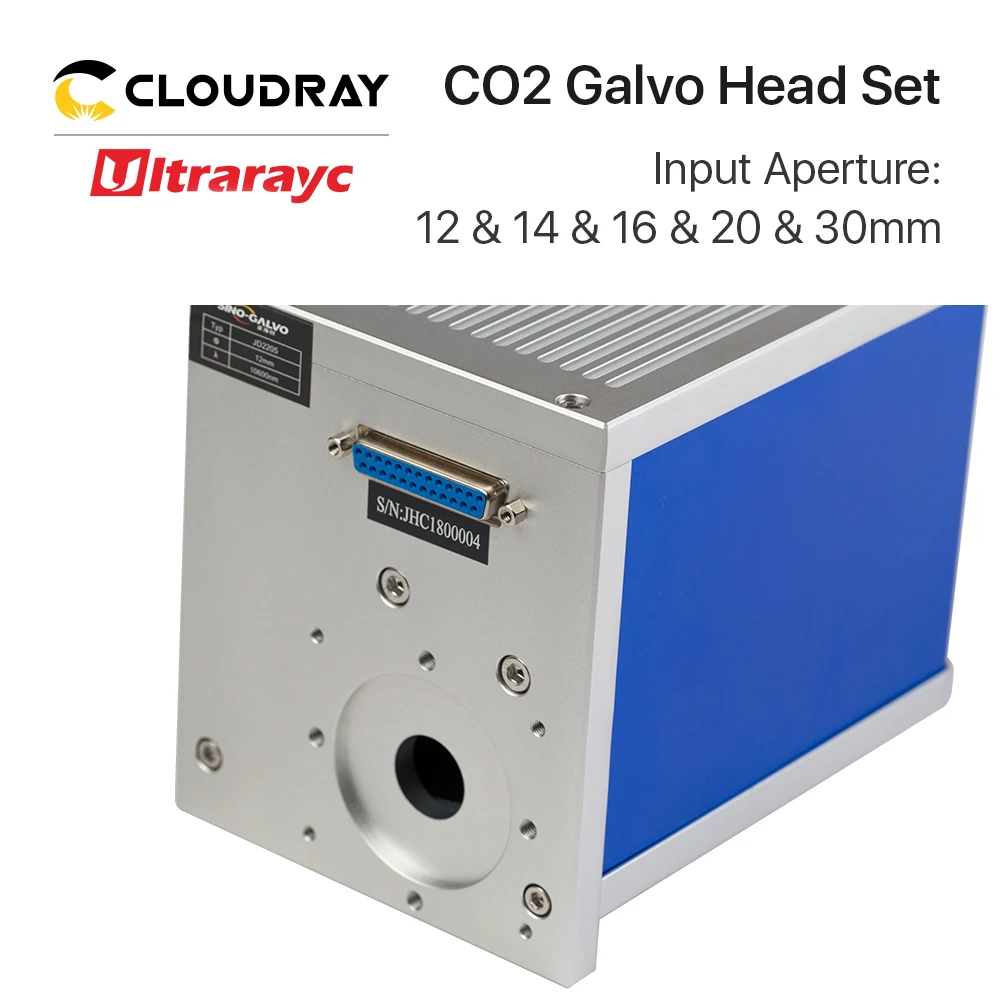 Imagem -04 - Ultrarayc Co2 Galvo Head Grupo Abertura de Entrada 10.6um 12 mm 14 mm 16 mm 20 mm 30 mm para Marcação a Laser Co2 Cooper Scanning System