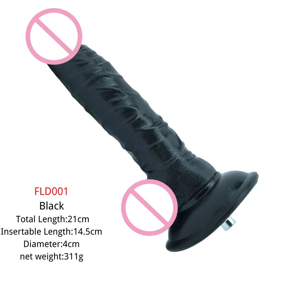 ROUGH BEAST Big Black Dildo for Vac-u-lock/Quick Plug Sex Machine Love Machine Accessories for Women and Girls Anal Game Toys