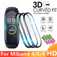 1/2/3/5PCS Protective Film Glass For Xiaomi Mi Band 6 5 4 Cover Screen Protector Protection Film For Xiaomi MiBand 4 5 6 Straps