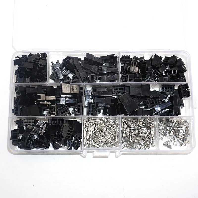 480pcs SM Connector Plug Pitch 2.54mm Female and Male Housing Terminals SM2.54 Car connectors with SN-2549 Dupont Crimping Plier