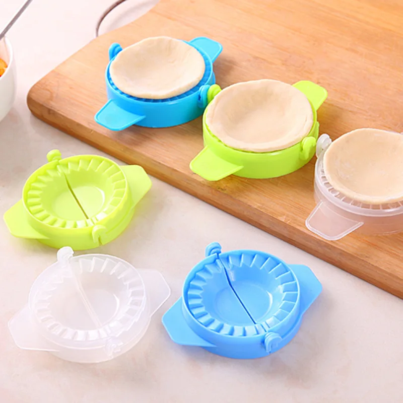 Kitchen DIY Dumpling Mold Creative Reusable Jiaozi Maker Device Plastic Mould Easy Stuffing Wrapper Cutter Cooking Pastry Tools