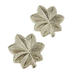 PAIR WW2 US ARMY LIEUTENANT COLONEL EPAULETTE DEVICE RANK INSIGNIA LEAVES COCKADE PIN BADGE