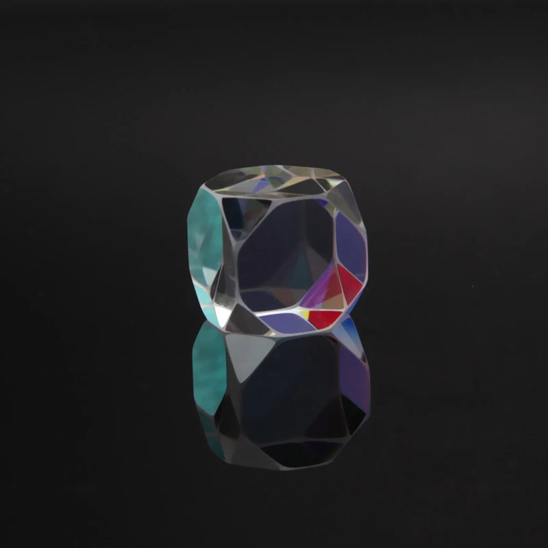 Cross dichroic prisma dice Octahedral beam combiner Optical glass decorative Cube color prism crystal prisme