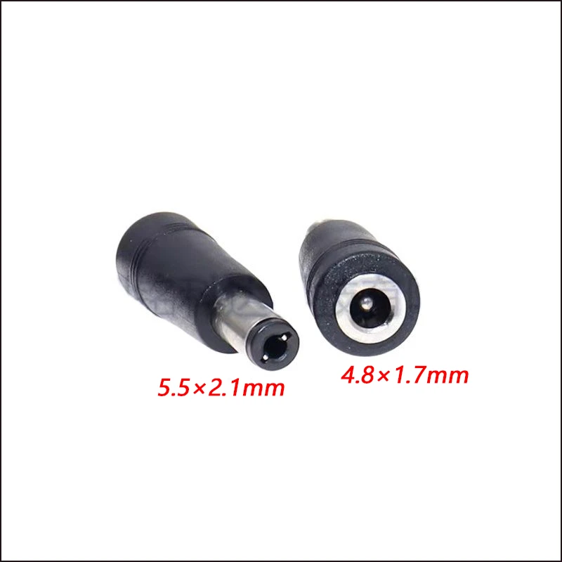 암 잭 플러그 어댑터 커넥터, 수 팁 전원 어댑터, DC 4.8x1.7mm, 5.5 × 2.1 또는 5.5 × 2.5mm, 1 개