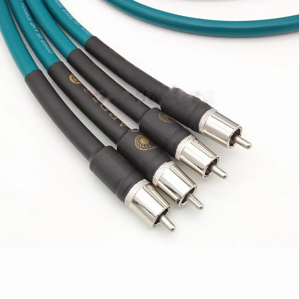 HiFi Cardas Cross Silver plated RCA Plug Conector  CD DVD Player Speaker RCA interconnect Cable