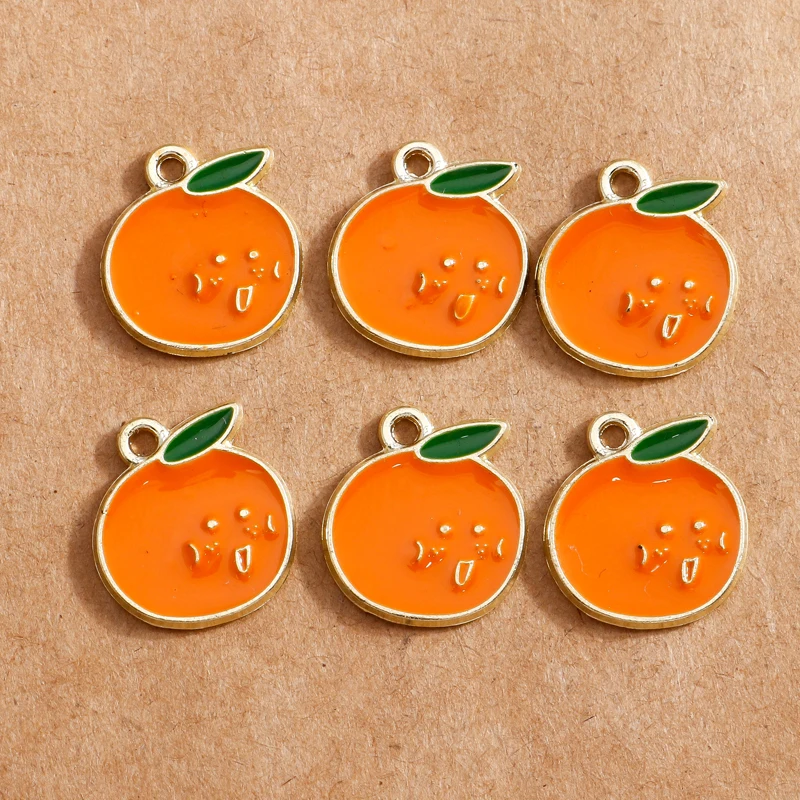 10 stücke Emaille Frucht Charms für Schmuck machen niedlichen Ananas Anhänger DIY Ohrring Halskette handgemachten Schmuck Ergebnisse – Detail 5