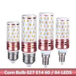 220V E27 E14 LED Corn Bulbs 12W 16W Candelabra LED Light Bulb White 6500K Warm White 3000K 800LM Small Screw Lamp Bulbs For Home
