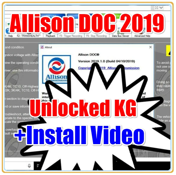 Allison DOC Diagnostic software v2019 new+Allison DOC Universal keygen