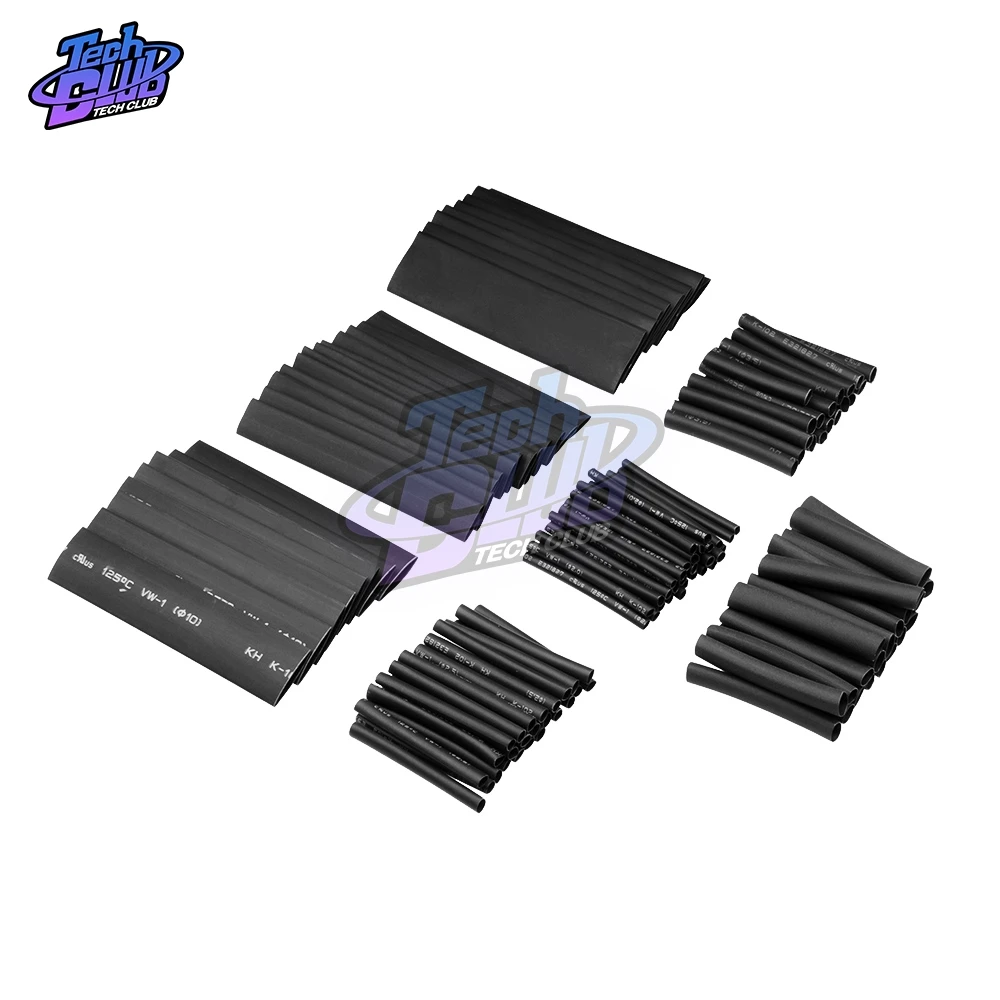 127Pcs Calore Shrinktubing 2:1 kit FAI DA TE Elettronico Isolato Poliolefina Rivestito Shrink Tubing Cavi e Cavi Tubo