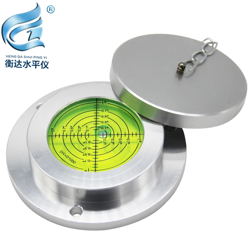 Waterpas waterpas met beschermkap, hoge precisie waterpas, metalen cirkelvormige waterpas