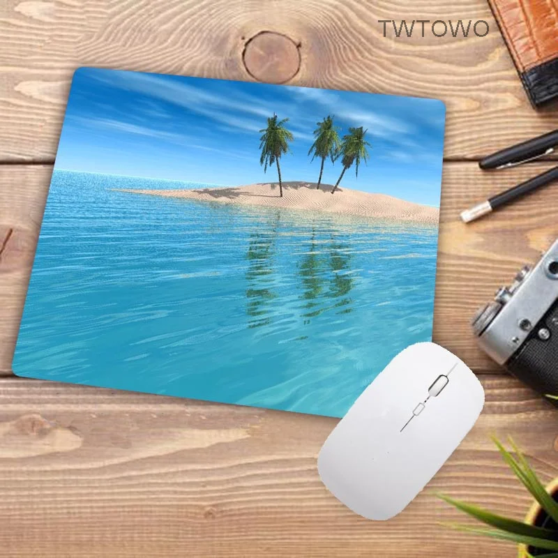 Beach Palm Island sfondo antiscivolo velocità di gioco MousePad 180x220x2mm Design accattivante tappetino da tavolo giocatore Laptop in gomma