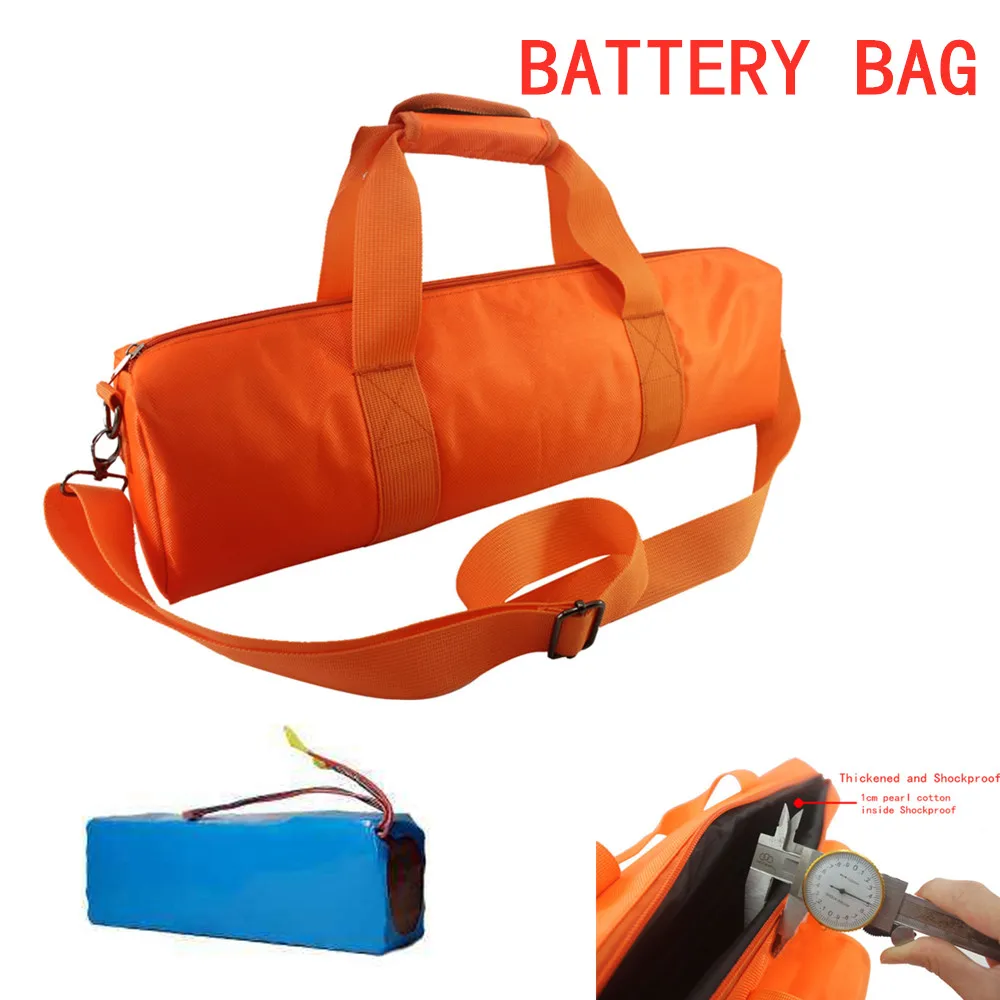 

Lithium Battery Bag Waterproof Shockproof With Shoulder Strap Storage Handbag for Special Battery 18650 Cell Pack 46x8x12cm