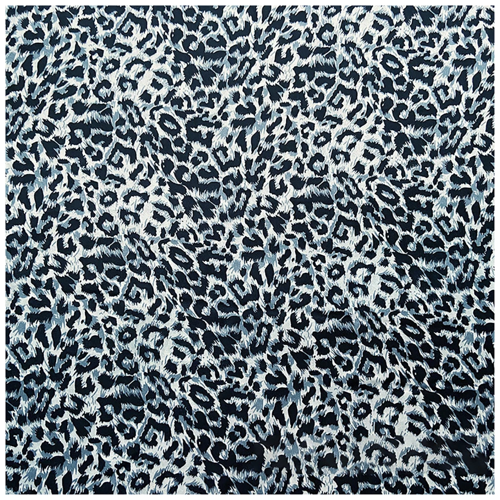 Leopard Print Satin Fabric Sewing Craft Material Silky Soft Cloth Fabric For Scarf Lining Diy 50cmX150cm