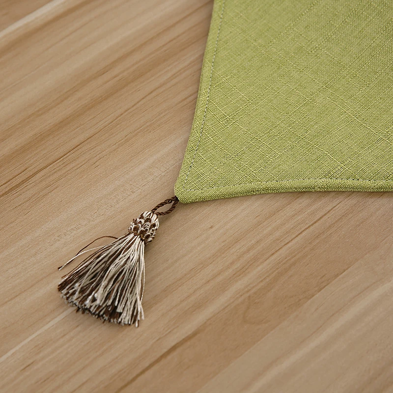 Modern fashion solid table cloth Party Wedding Decoration cloth bamboo carvas cloth Table Runner Cloth Cover
