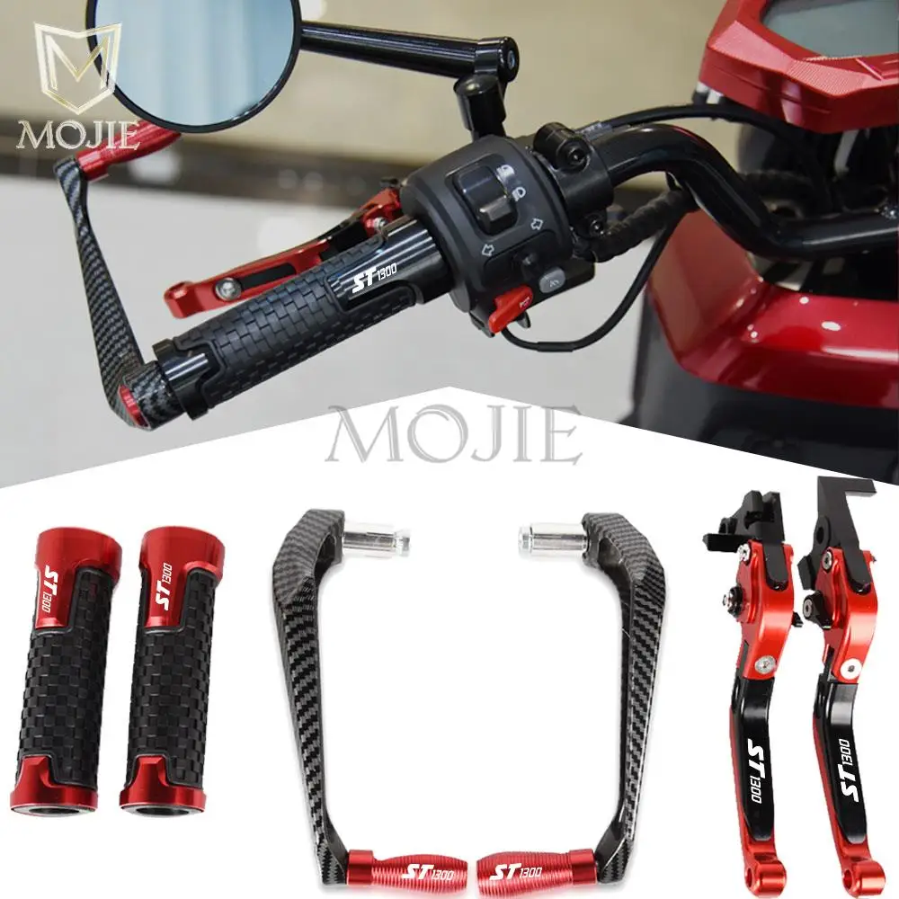 Motorcycle Handlebar Grips For HONDA ST1300 2003 2004 2005 2006 2007 Brake Clutch Levers Protection Handle Lever Guard Accessory