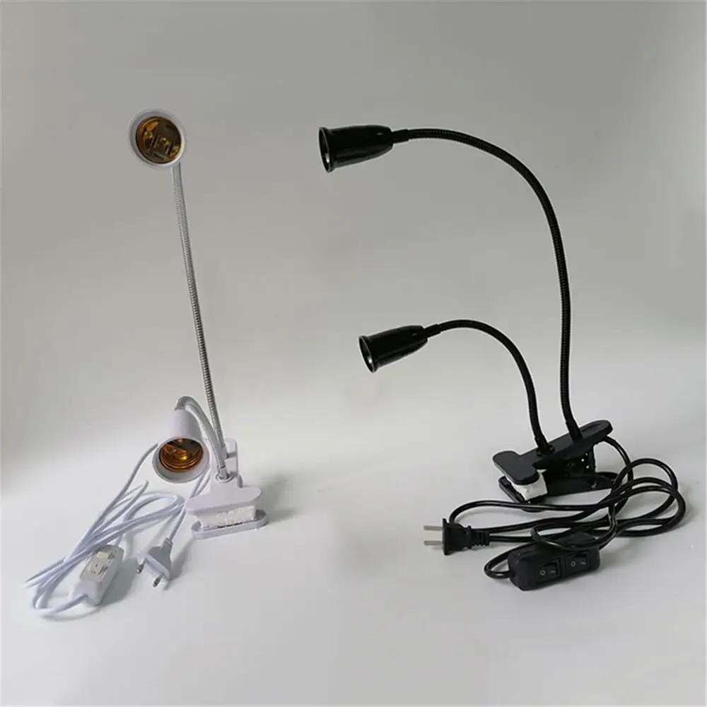 Black White 360 ° Flexible 2 light Clamp Tabl Lamps Clip on Light for Desk/Table/Bed/Piano/headboard/Plant/Flower Growing Light