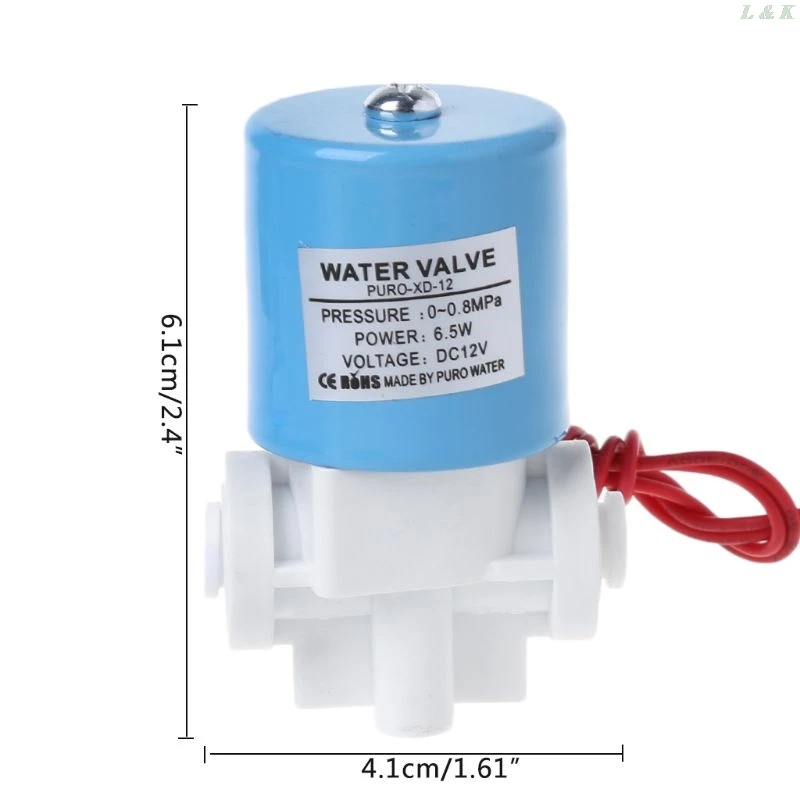 Électrovanne d'entrée d'eau domestique | À connexion rapide, 1/4 "pièces pour machines à eau Pure