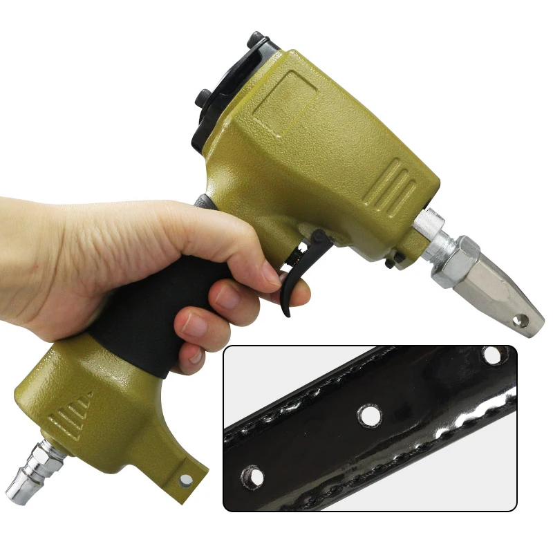 2/3/4/5/6MM Pneumatic Punch Gun Leather Cloth Hole Punching Machine Air Puncher BM-DK9