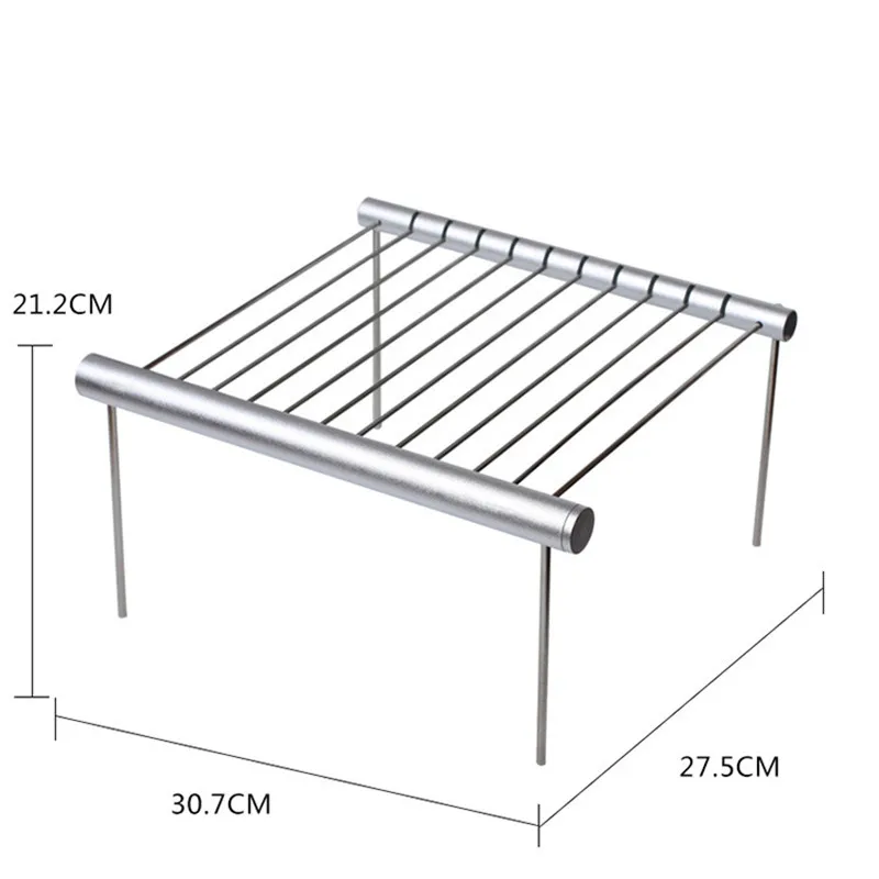 Foldable Stainless Steel BBQ Grill Rack Camping Grill Mesh Mini BBQ Grill Barbecue Accessory For Fire Cooking Backpacking Picnic