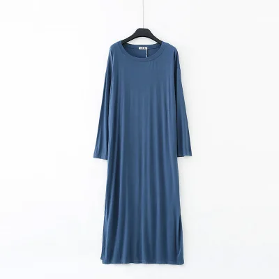 Winter Nightdress Women Modal Cotton Long Sleeve Nightgown Comfortable Loose Sleepwear Spring Autumn Night Shirt Female Dresses