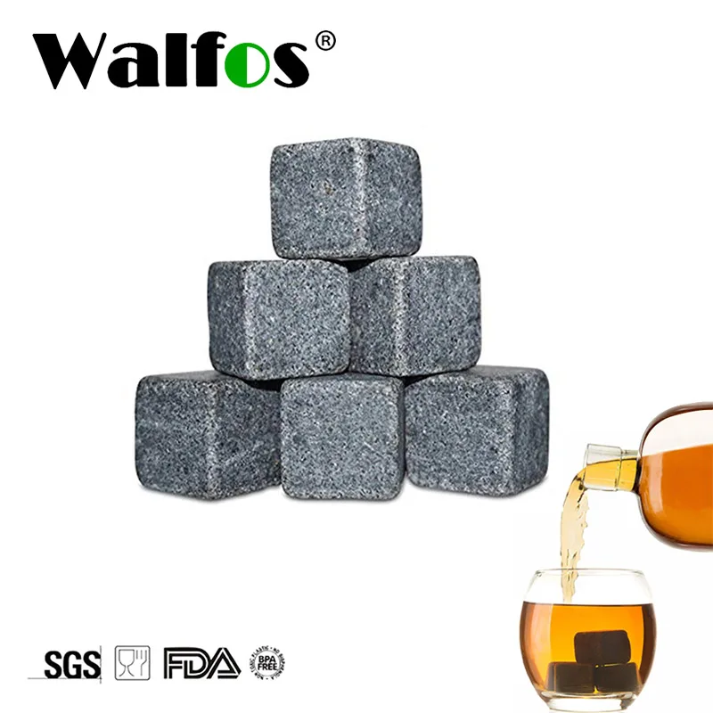 

WALFOS Whiskey Stones Cocktail Drink Cooler Reusable Bartender Kit Wine Ice Cube For Bar Party Kitchen Accessories Free Shipping