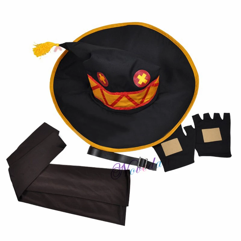 Anime Megumin Cloak Dress Uniform Outfit Halloween Anime Cosplay Costume Wig