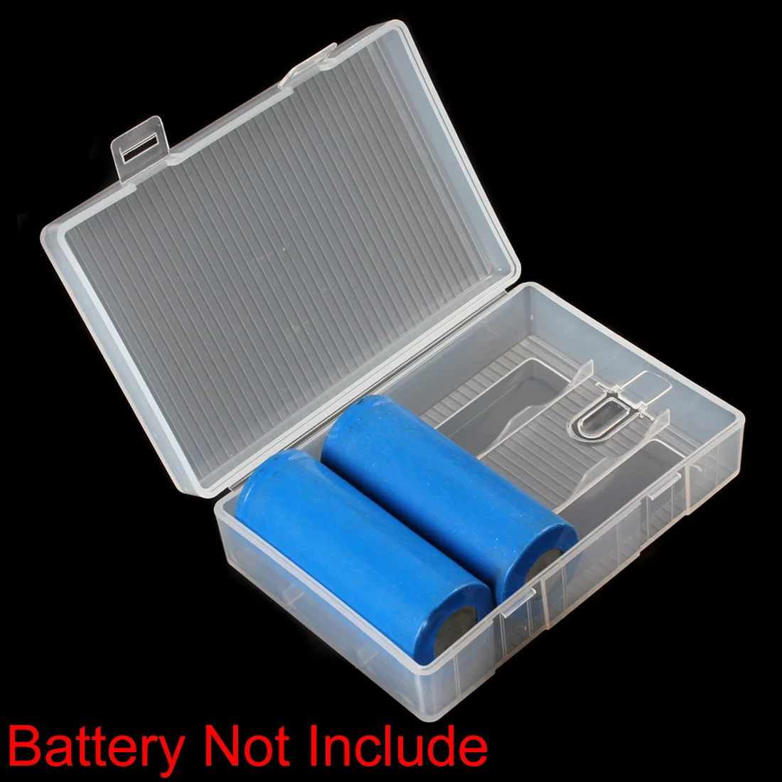 Portable Transparent Hard Plastic Case Holder Battery Storage Box Batteries Storage Case Fit for 2/4 x 26650 Battery