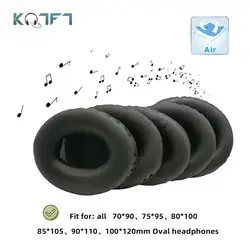 KQTFT All size Black Universal Replacement Ear Pads for 90*70 95*75 100*80 105*85 110*90 120*100 mm Oval Headphones Parts