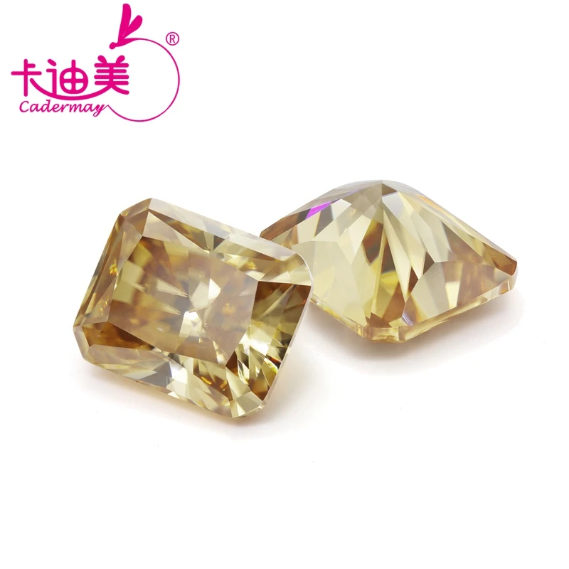 

CADERMAY Champagne Yellow Color Radiant Cut Loose Stones Moissanite Diamond For Jewelry Making In Wholesale Price