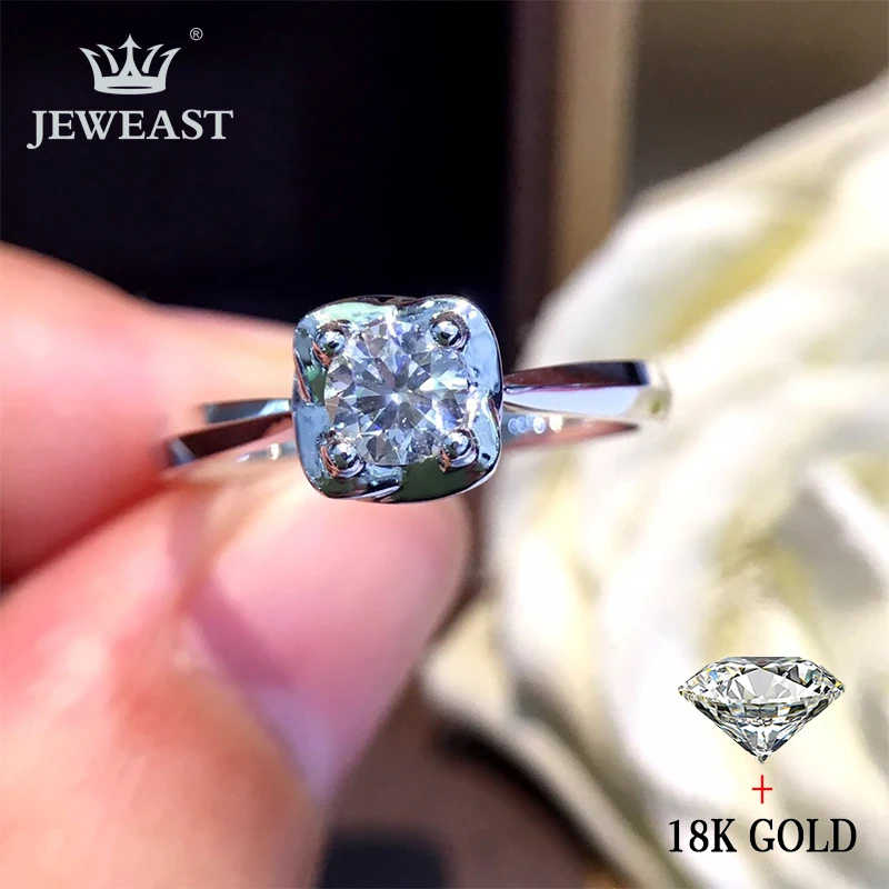 Natural Diamond 18K Gold Pure Gold Ring Beautiful Gemstone Ring Good Upscale Trendy Classic Party Fine Jewelry Hot Sell New 2023