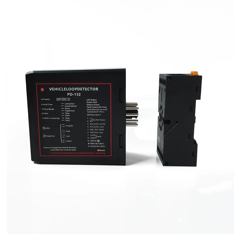 単一チャネル誘導車両ループ検出器,車両センサー,障害物バリア検出,駐車用レーダーセンサー,ゲートバリアオープナー,PD-132