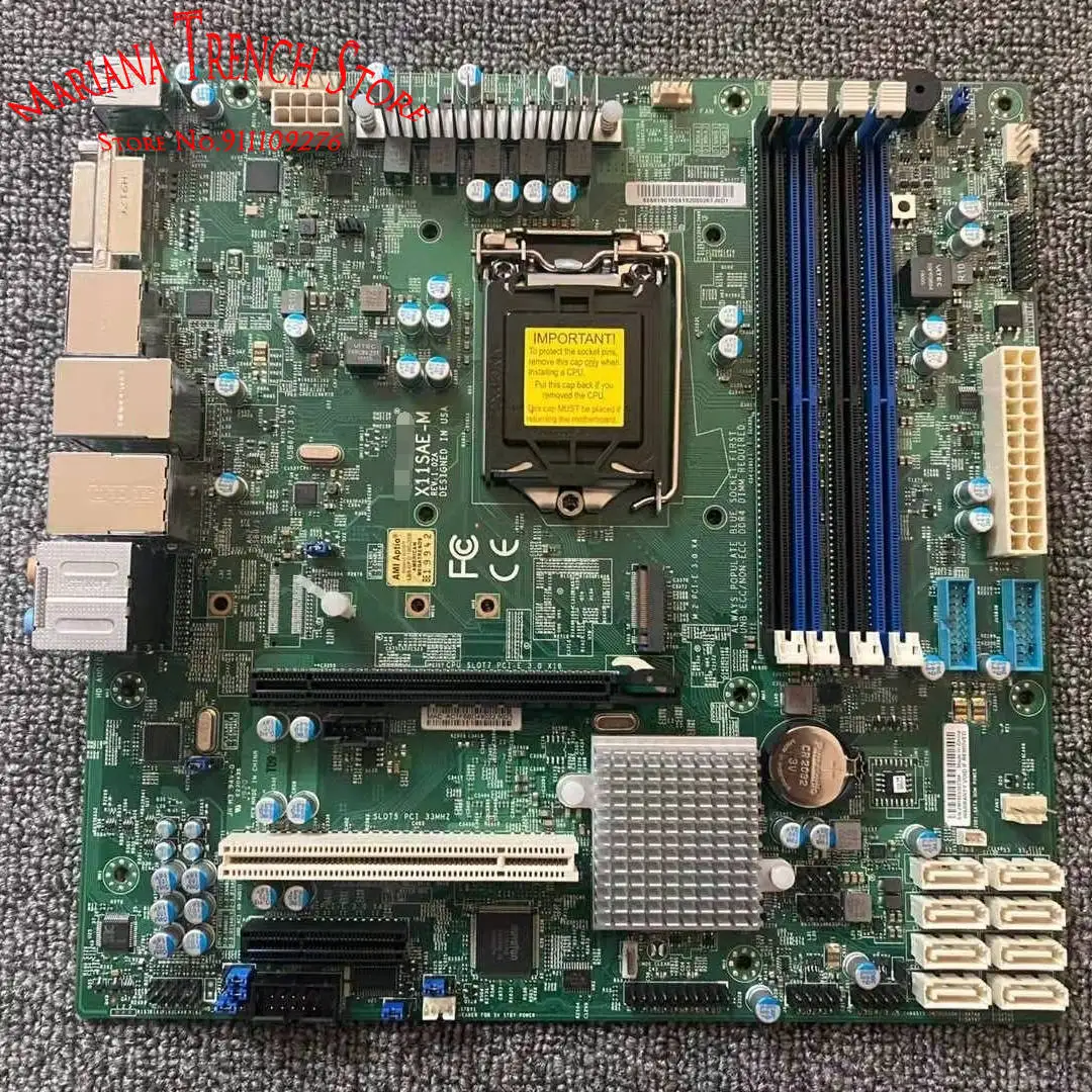 X11SAE-M for Supermicro Motherboard C236 Chipset LGA1151 Xeon E3-1200 v5/v6 6th/7th Gen. Core i7/i5/i3 Series