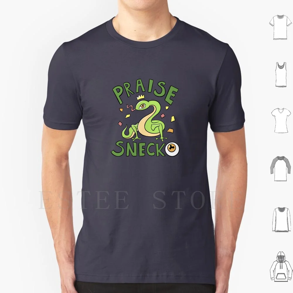 Praise Snecko T Shirt Men Cotton 6xl Snecko Slay Spire Snake Cute Strategy Game Rpg Switch Steam Pc Twisty